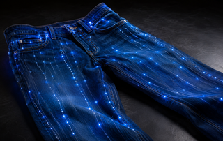 textiles lumineux programmables à la mode